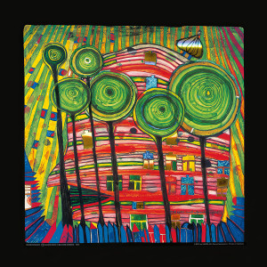 あれこれ、愛する庭で育つ 作： Friedensreich Hundertwasser
